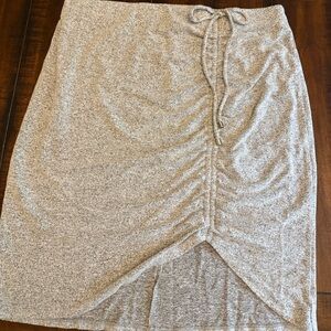 WHBM Knit Gray Ruched Women's Skirt, size XL